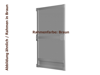 Insektenschutzgitter Tür-Bausatz 100 x 210 cm "Basis" (kürzbar) Alu-Rahmen braun