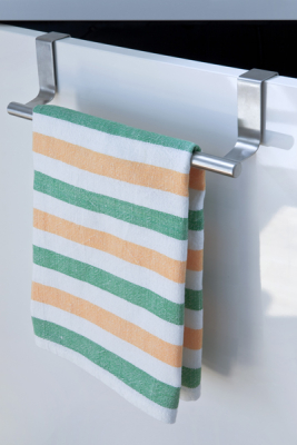 Handtuchhalter Edelstahl,Zusatz Geschirr Handtuch Halter für Küche Bad Tür,25 cm 