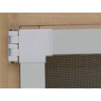 Insektenschutztür Bausatz 100 x 210 cm "Basis" (kürzbar) Alu-Rahmen weiß
